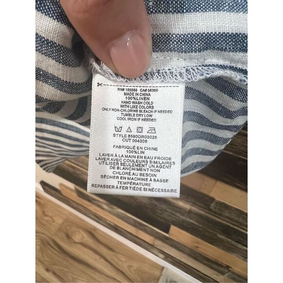 Joie NWT Anjelica Striped Linen Smock Dress sz XS - Picture 6 of 6